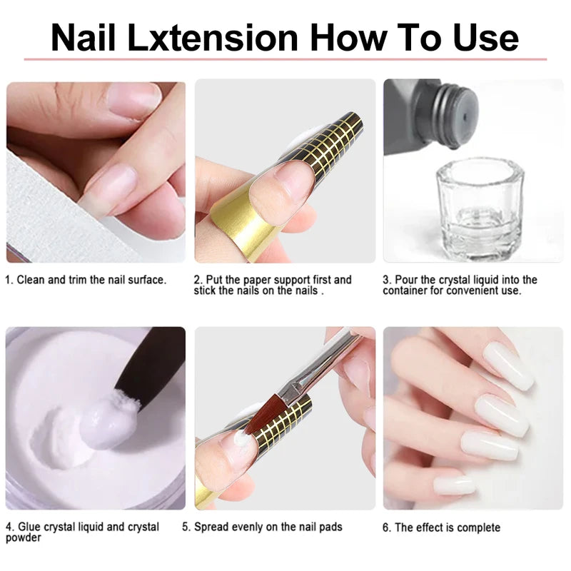 Professional Nail Kit Set with Acrylic Powder & Gel Manicure Tools