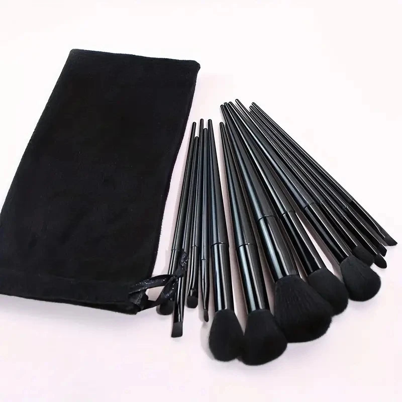 13-Piece Makeup Brush Set with Powder, Foundation, Blush & Kabuki Brushes – Assorted Handle Colors