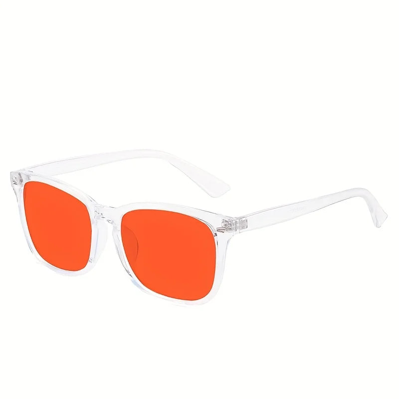 Red & Blue Light Blocking Glasses for Men and Women Square Anti-Glare Eyewear