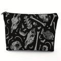 Gothic Style Makeup Bag with Jewelry Storage - Travel Zipper Pouch