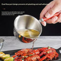 300ML Stainless Steel Cooking Pot with Wooden Handle - Dishwasher Safe, Ideal for Candle Wax Melting & DIY Crafts