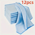 Extra Large Microfiber Glass Cleaning Cloth Set - Super Absorbent, Lint-Free, Streak-Free, 12 Pack