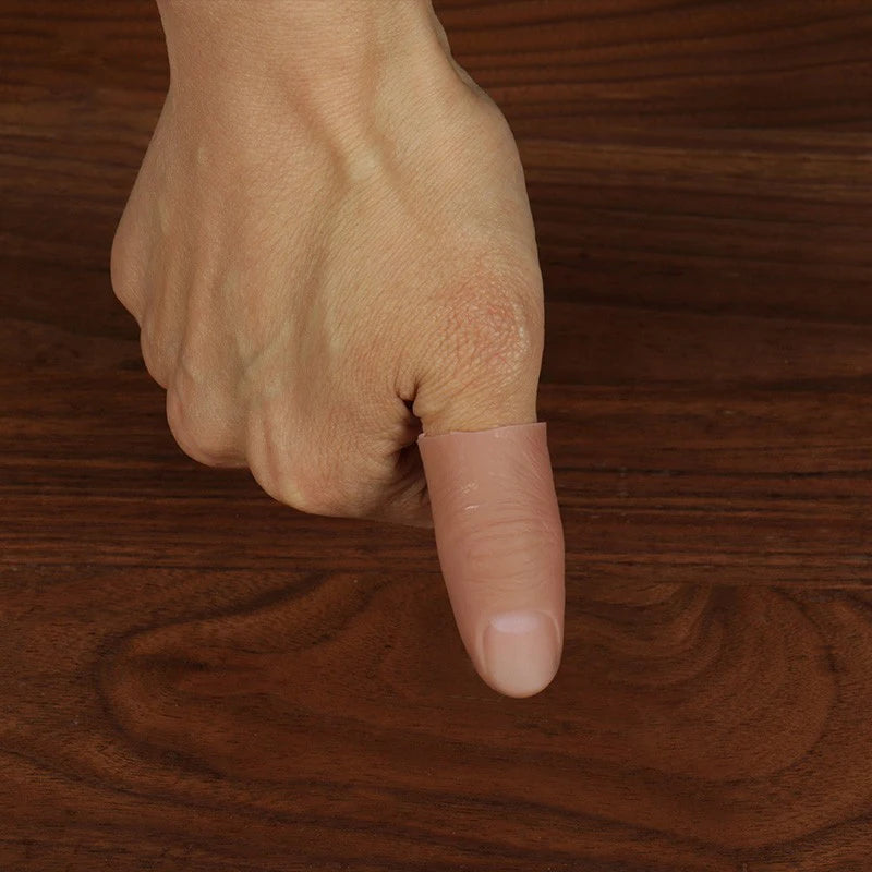 Fake Finger Magic Trick Props - Realistic Silicone Close-Up Vanishing & Appearing Finger Toy for Pranks and Performances