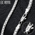 Sterling Silver Side Chain Necklace for Men & Women - 6mm Jewelry Gift