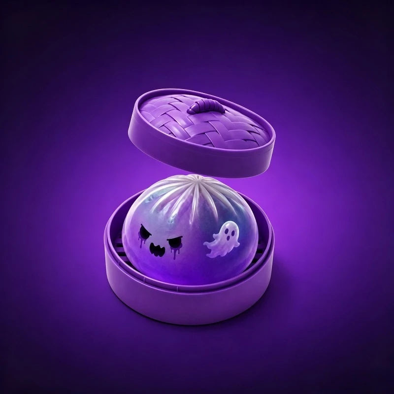 Cute Glitter Halloween Ghost Dumplings Squishy Toy - Slow Rebound Stress Relief