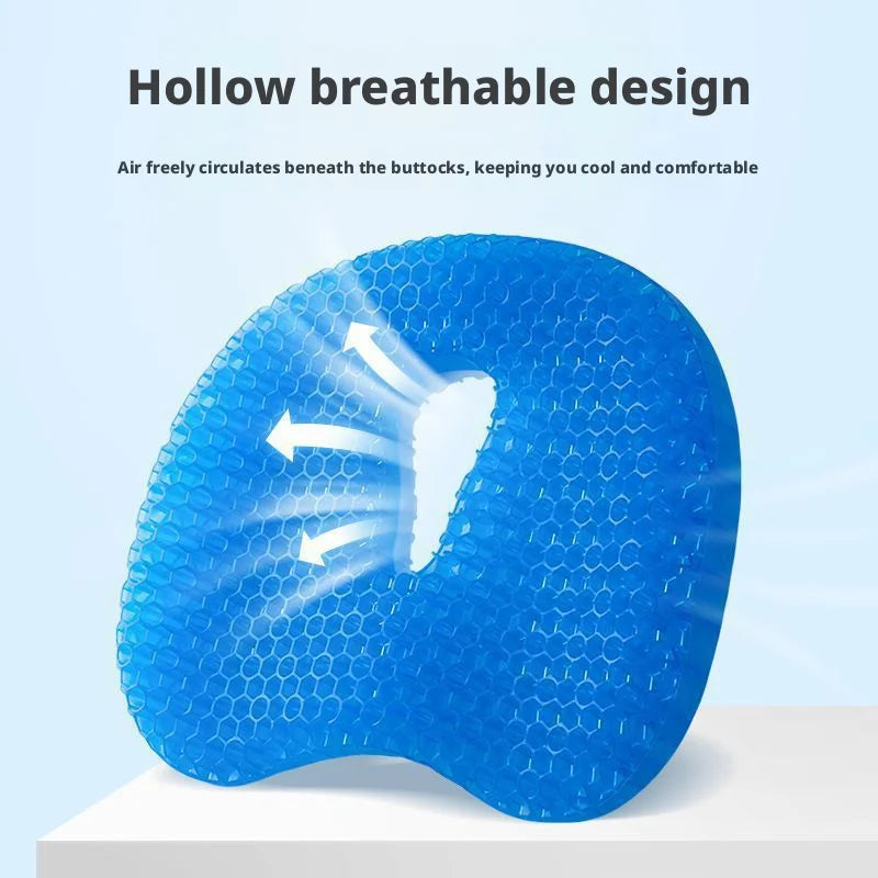 Breathable Honeycomb Gel Cooling Cushion for Office & Car Chairs - Summer Use