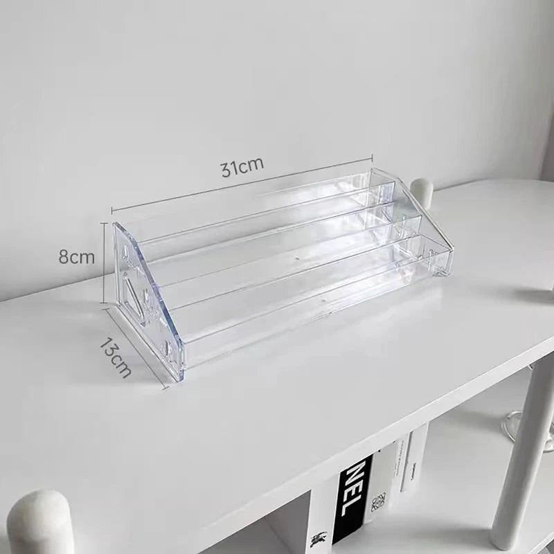 Clear Makeup Organizer Storage Box with Multiple Compartments - Cosmetic & Jewelry Display Case