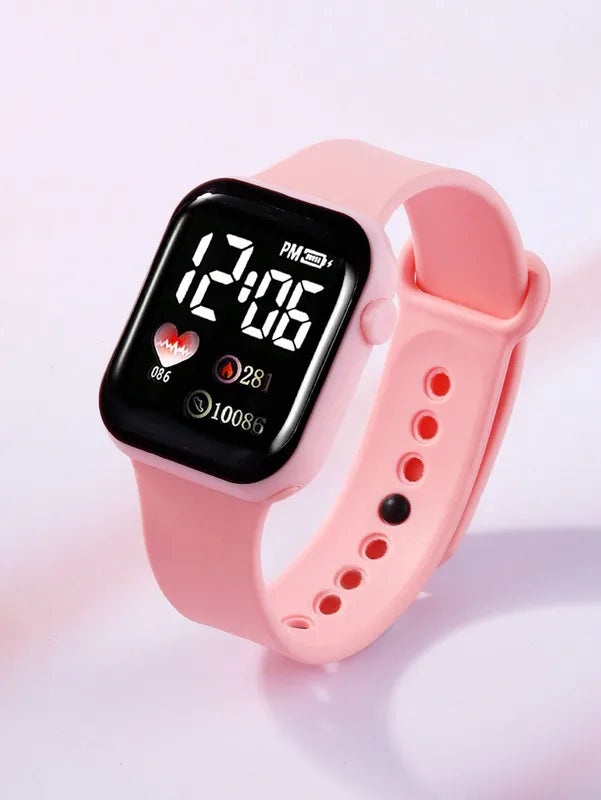 Love Pattern Digital Watch and Butterfly Accessories Set - Casual Gift