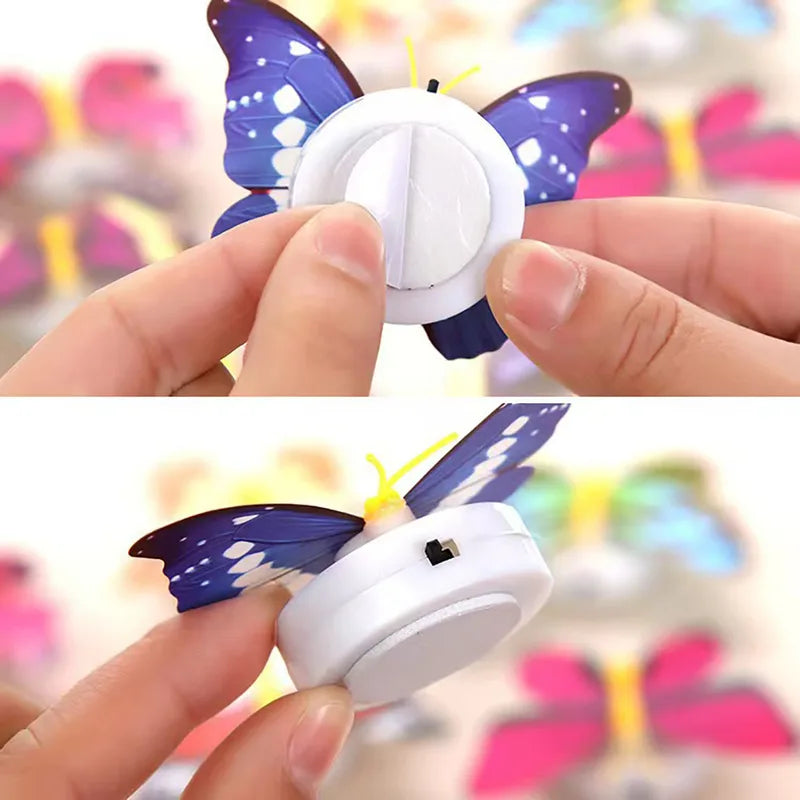 3D Butterfly LED Night Light Decor for Garden Lawn Party - 10pcs