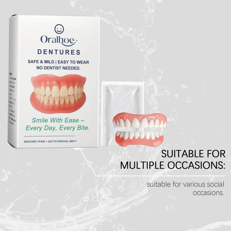 Denture Silicone Kit with Soft Fake Teeth for Emergency & Daily Use