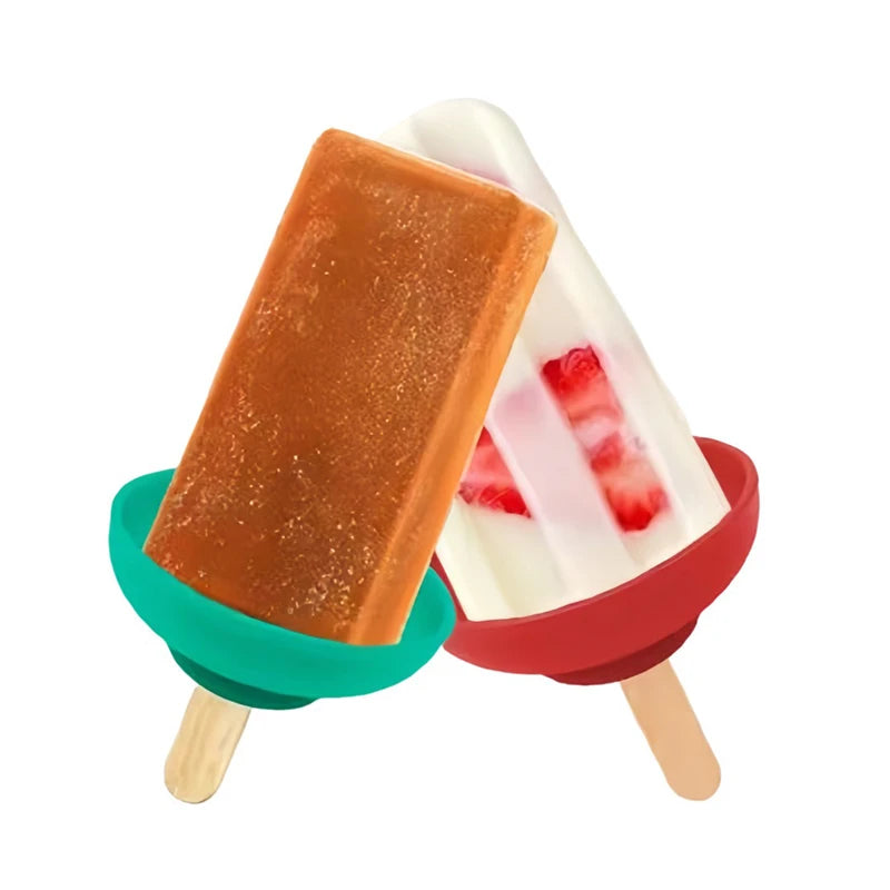 Reusable Silicone Popsicle Holder - Anti-Drip Ice Cream Protector for Kids