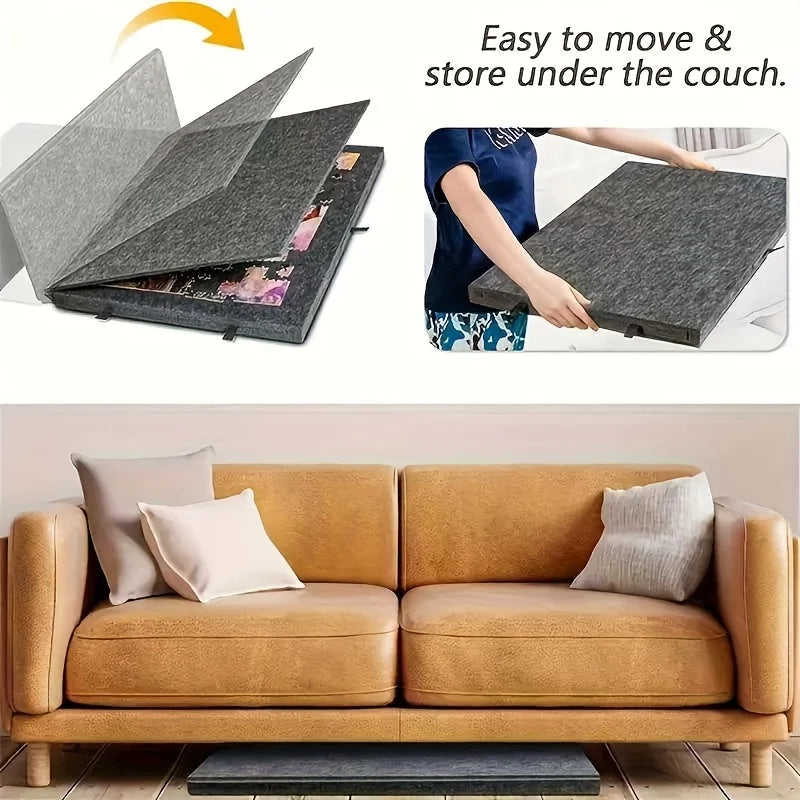 6-in-1 Decorative Puzzle Board with Storage Drawers - Tiltable Desk for 1000 Pieces