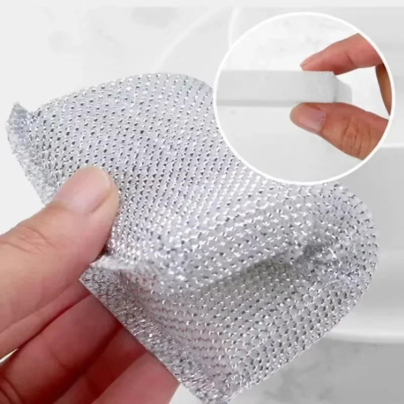 Kitchen Dishwashing Sponge 4/8PCS Scratch-Free Pot Brush Household Cleaning Tool