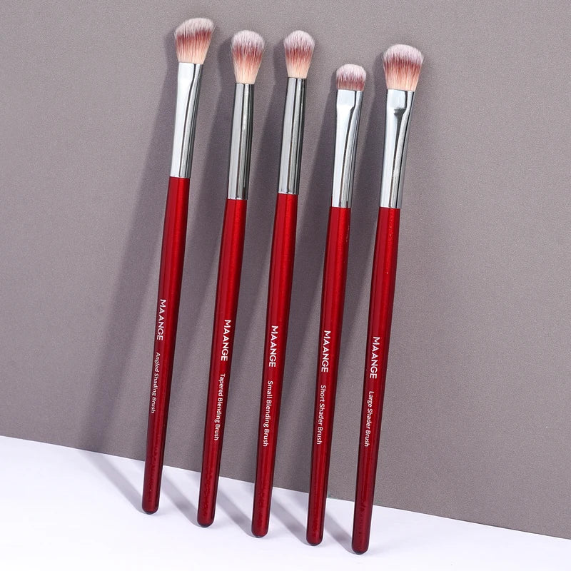 5PCS Eye Shadow Makeup Brush Set - Concealer, Shader, Portable Beauty Tools