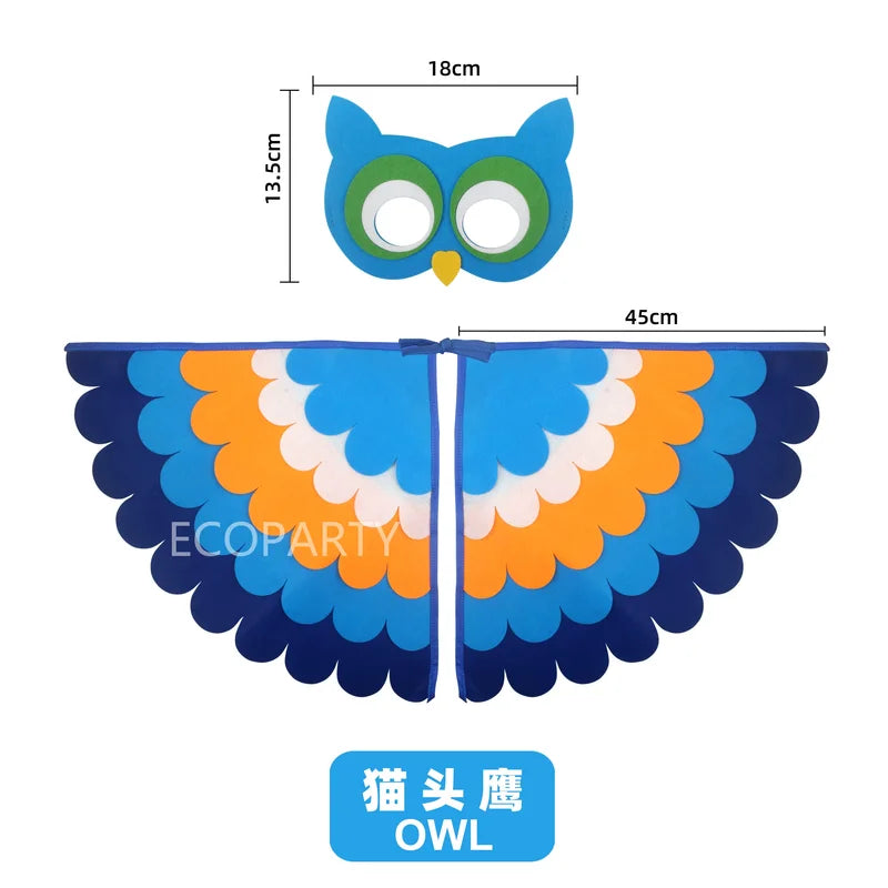 Children's Animal Costume Set with Wings and Mask for Halloween and Cosplay