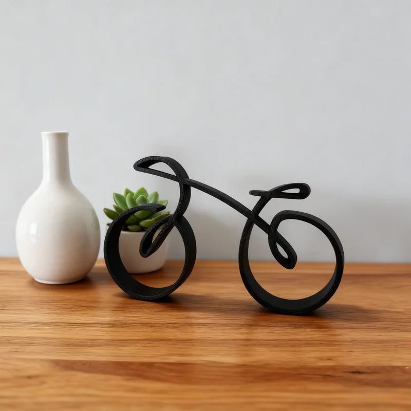 Minimalist 3D Printed Bicycle Sculpture for Desk Decor and Gift