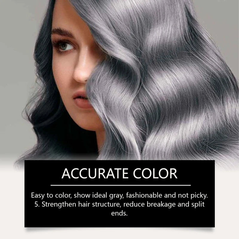 Temporary Silver Hair Color Spray - Washable Hair Dye with Plant Extracts, Nourishing & Easy to Use