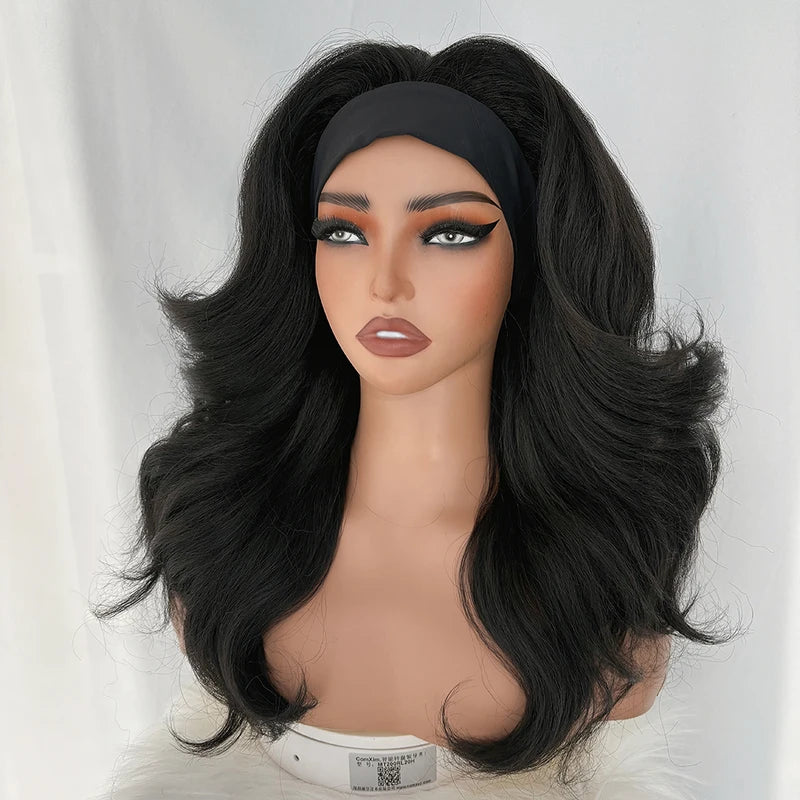 Synthetic Short Body Wave Wig 18 Inch Curly Yaki Hair for Women - Black & Color Variants