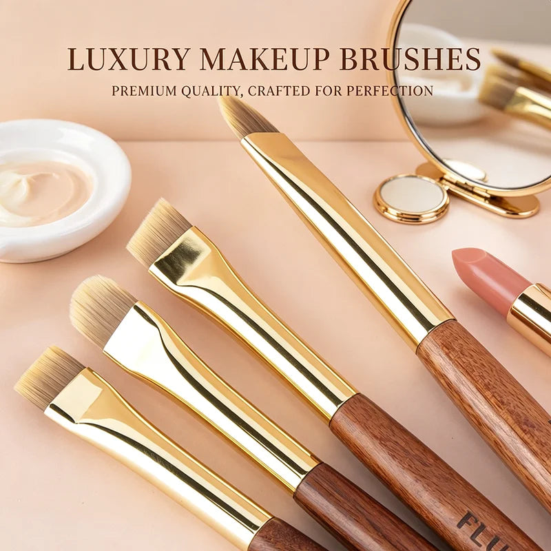 Ultra Thin Concealer Brush for Precise Makeup Application - Copper & Redwood Handle