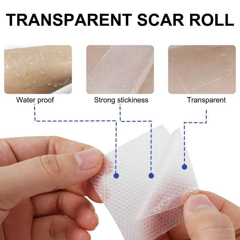 Invisible Silicone Scar Sheets - Reusable Skin Care Cover Tape 4cm x 150/300cm