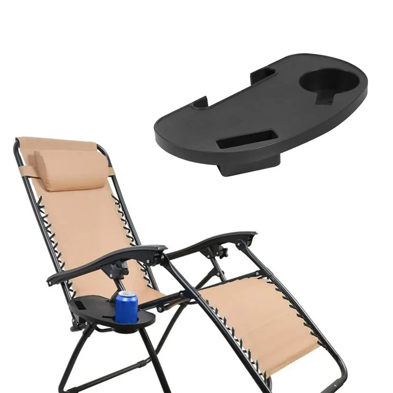 Universal Chair Cup Holder Snack Tray for Leisure Garden Recliners