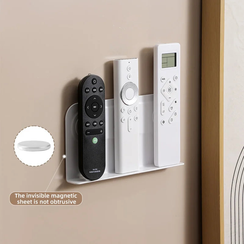 Magnetic Wall-Mounted Remote Control Storage Organizer No Drilling