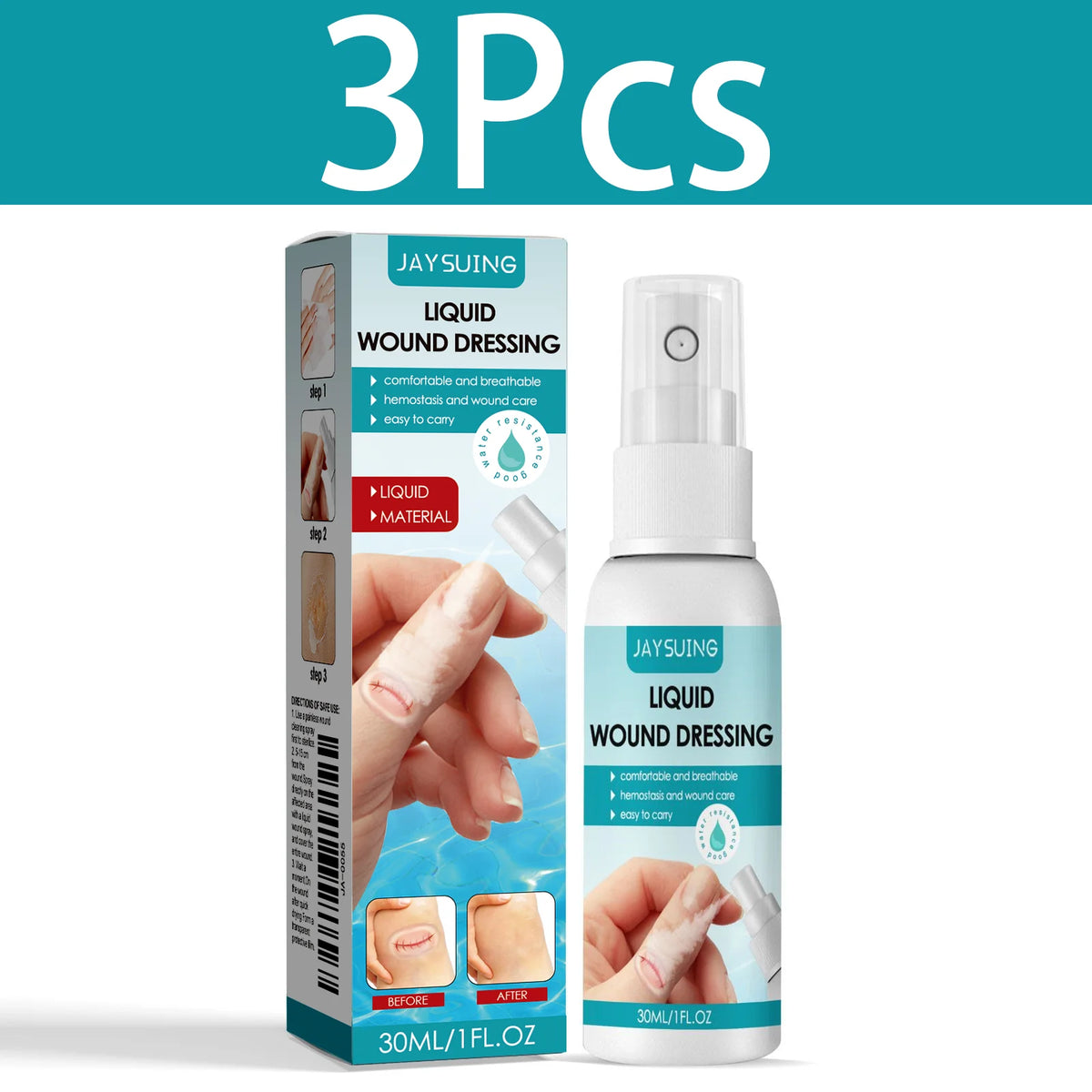 Liquid Bandage Spray Waterproof Wound Care Protective Film - Breathable & Transparent