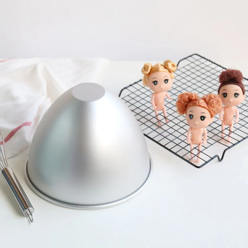 Aluminum Doll Cake Mold for Dress Cakes and Halloween Decorations - 4/6/7/8 Inch Sizes