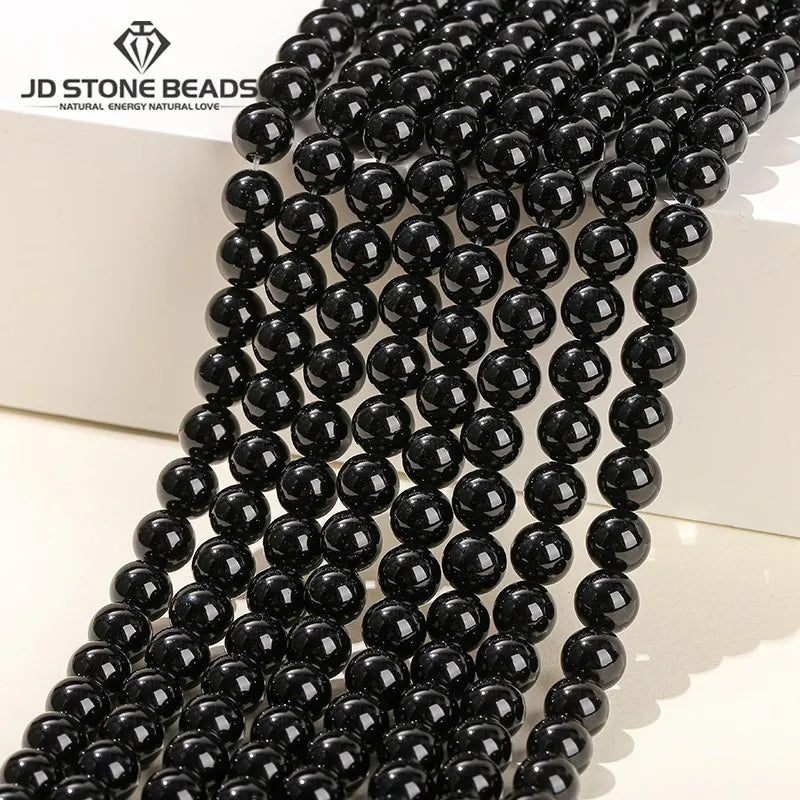 Natural Obsidian Beads 8-10mm Round Spacer Beads for Jewelry Making DIY Crafts