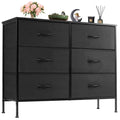 Fabric Cabinet with Wooden Top - Multi-Use Storage Chest for Living Room and Bedroom