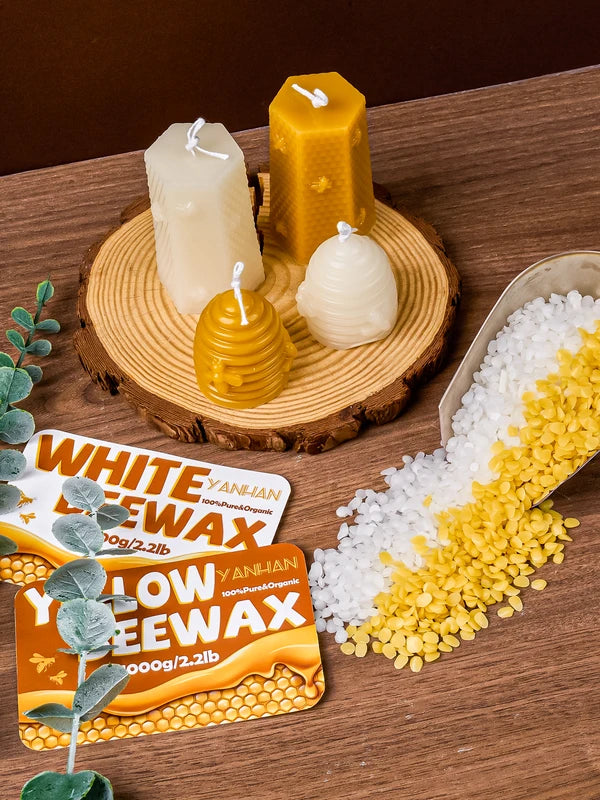 Yellow Beeswax for Candle Making 1000g Natural Soft Granular Wax - DIY Supplies