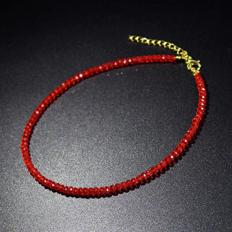 Simple Black Beads Necklace for Women Short Choker Jewelry 2024