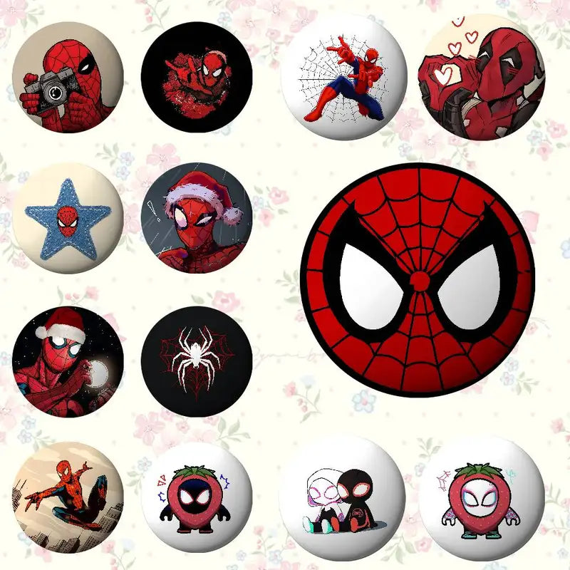 Spider Man Brooch Pins Set - Stylish Jewelry Badge Accessories for Bags