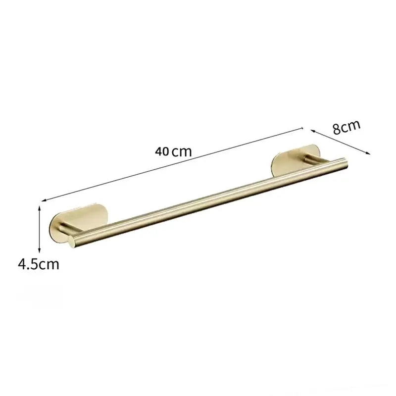 Self-Adhesive Stainless Steel Towel Holder for Bathroom & Kitchen - No Drilling