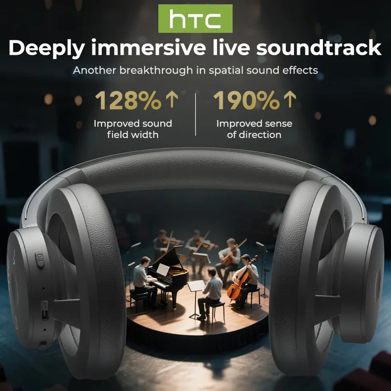 Open-Ear Wireless Headphones Bluetooth V6.0 Foldable Ultralight Earbuds