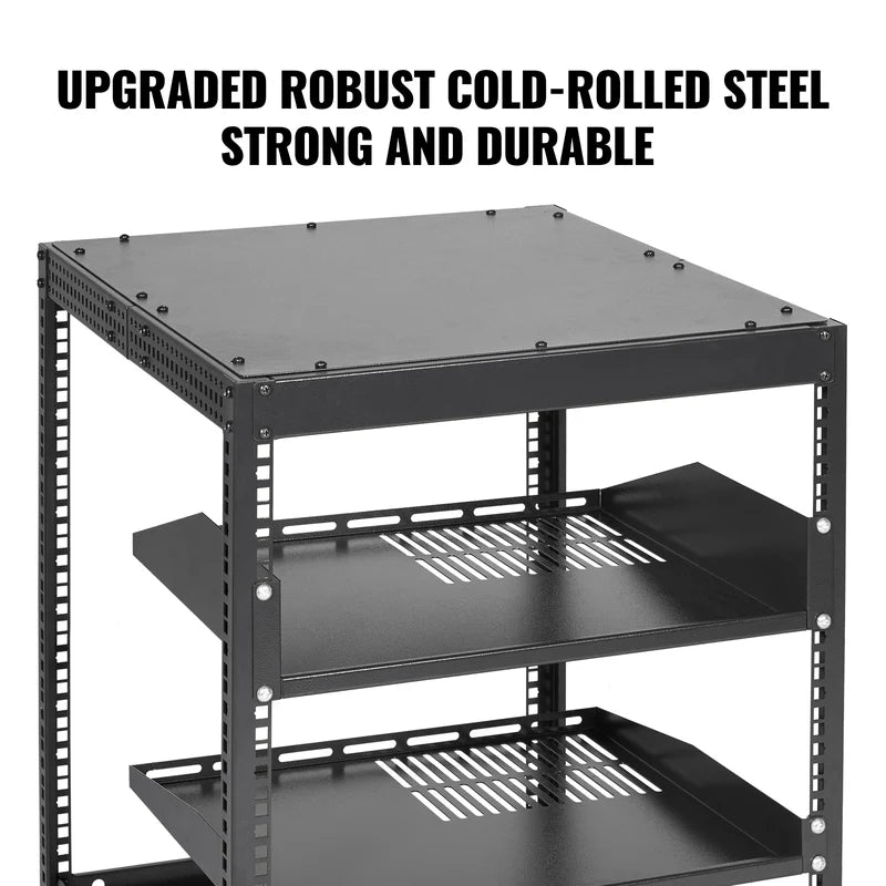 Open Frame Server Rack 12U/15U/20U with Adjustable Depth for Network Equipment