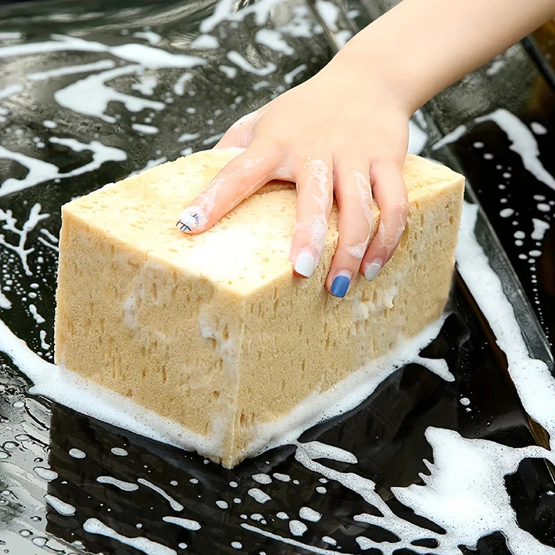 Large Honeycomb Car Wash Sponge - High-Density Foam Auto Detailing Tool