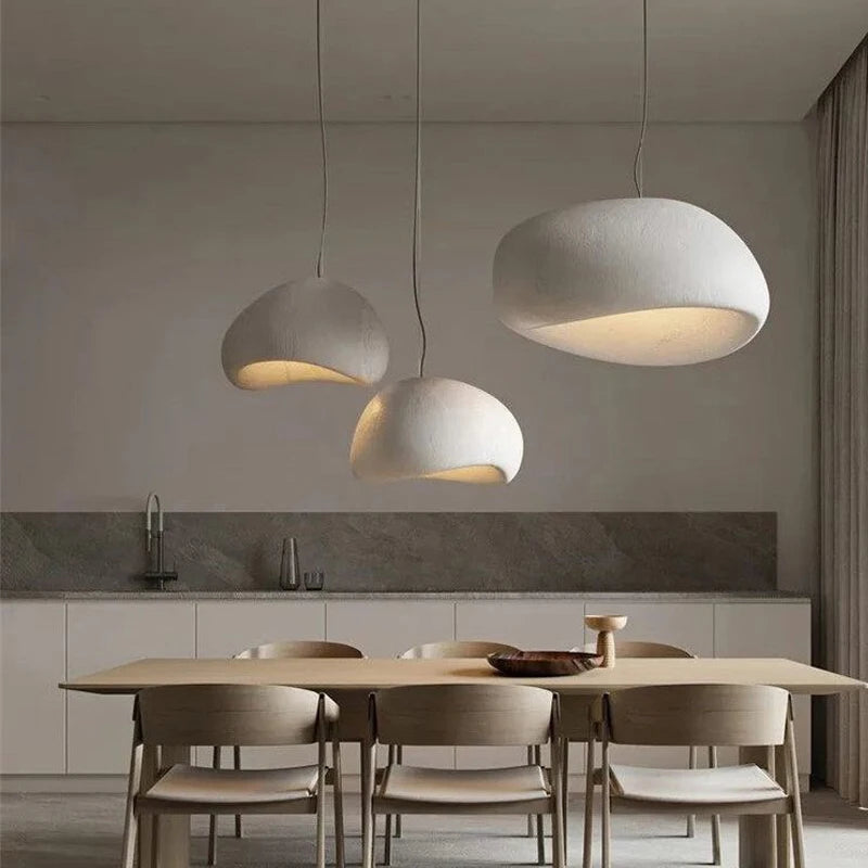Modern Nordic Wabi-Sabi Pendant Lamps for Dining & Living Room LED Ceiling Light