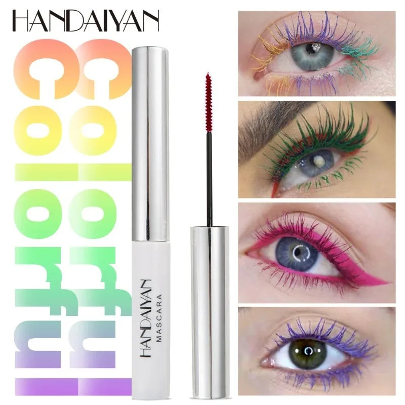Color Waterproof Mascara - Fast Dry, Curly, Long-Lasting Eyelash Extension Makeup
