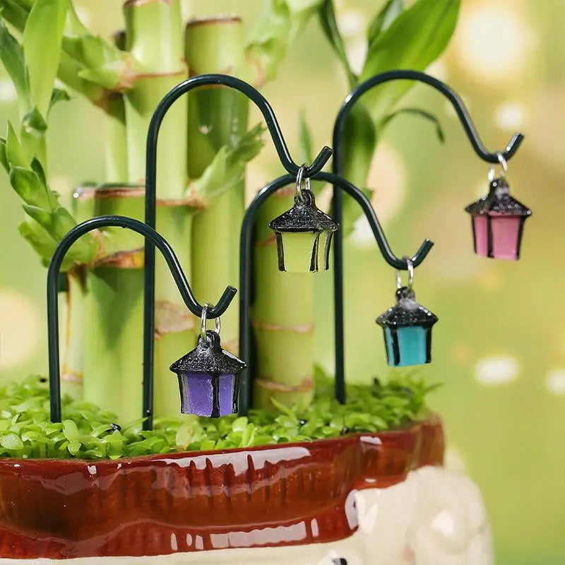 6Pcs Glow-in-the-Dark Garden Miniature Stakes for Bonsai Decorations and Party Crafts