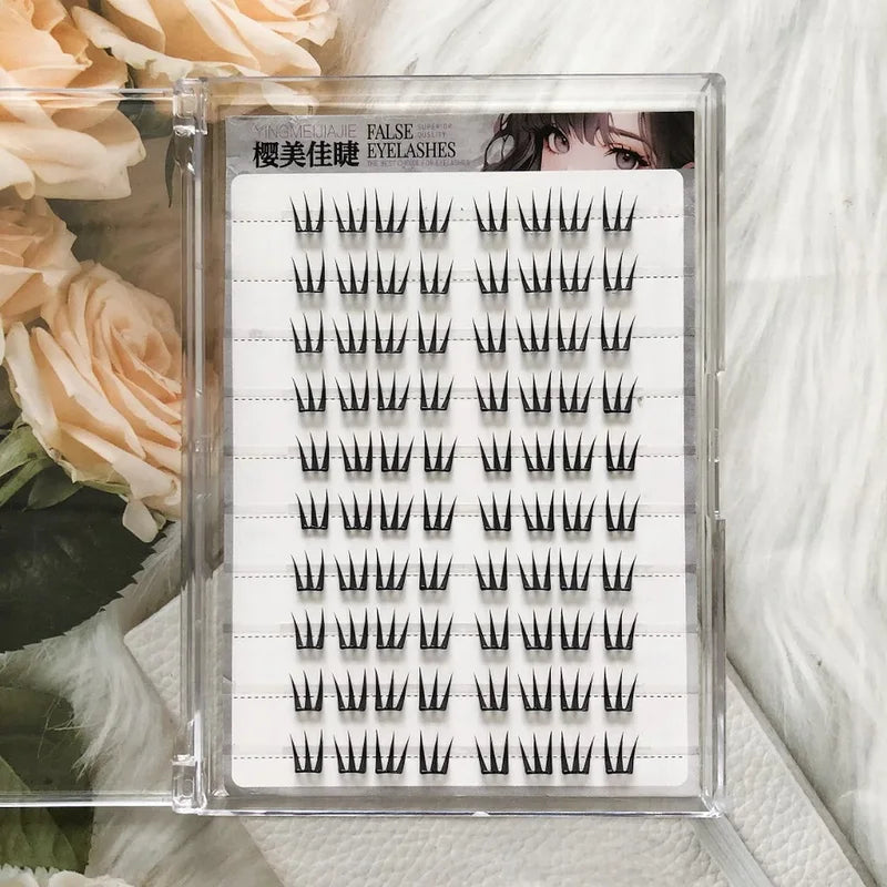 False Eyelash Clusters Natural Lightweight Makeup Eyelash Extensions