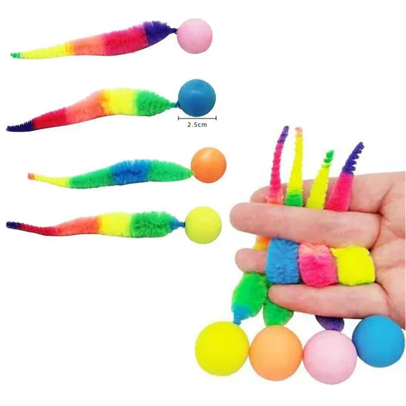 Interactive Cat Toy Bouncing Ball Puzzle Teasing Toy for Indoor Cats