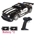 1/12 Scale Remote Control Police Car with Lights - Fast Drift Vehicle for Kids