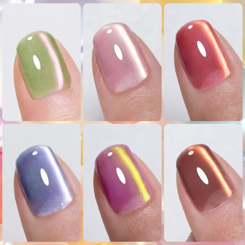 Magnetic Gel Nail Polish Set 7.5ML Summer Fruit Series Cat Eye UV Polish
