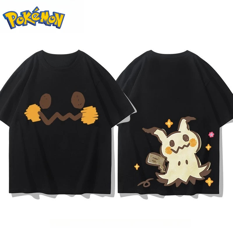 Men's Pokémon Mimikyu Graphic T-Shirt - Summer Casual Short-Sleeve Top