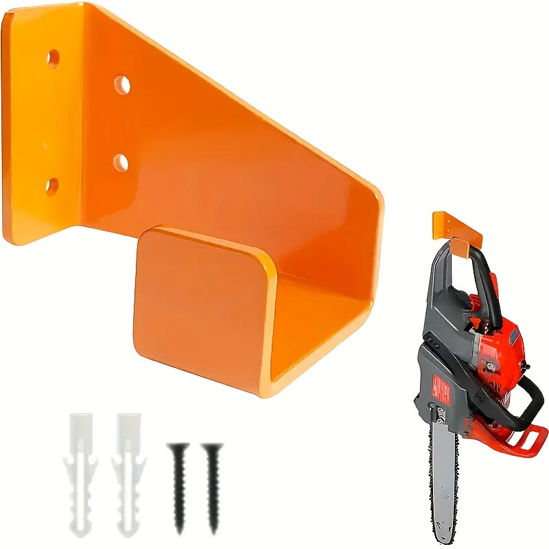 Garage Chainsaw Wall Mount Holder with Anchor & Screw Kit - Space-Saving Storage