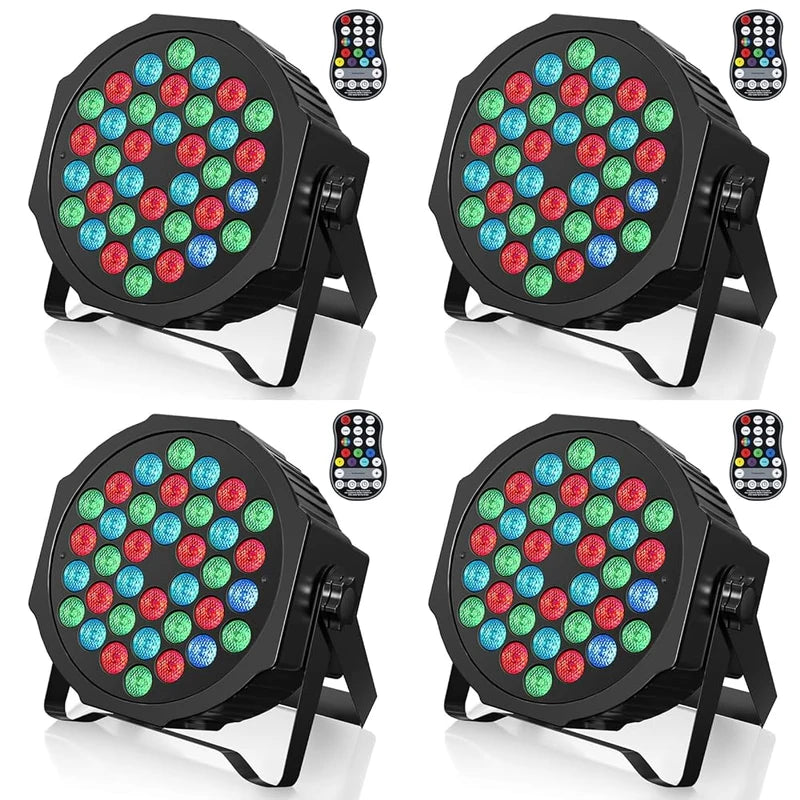 Rechargeable Battery Powered RGB LED Stage Lights with DMX512 for DJ Disco Party