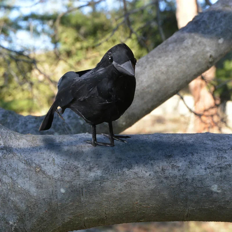 Realistic Artificial Crow Decorations for Halloween Party Props 1-3 pcs