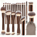 20pcs Double-Ended Makeup Brush Set for Foundation, Concealer, Blush & Eye Shadow