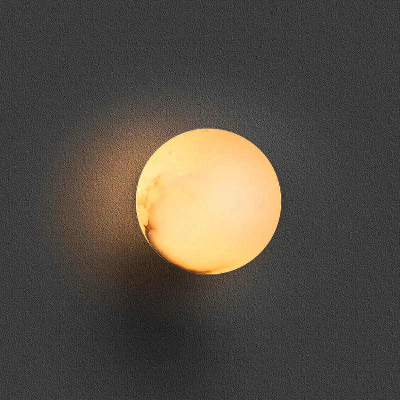 Nordic Alabaster Wall Lamp with LED G9 Bulb - Warm 3000K White Light for Bedroom & Living Room